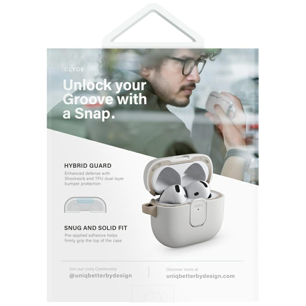 Uniq Clyde Lock Case for AirPods 4 - Black