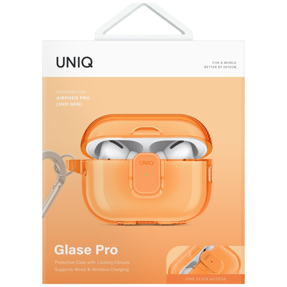 Uniq Glase Pro Case til AirPods Pro 2 - Orange