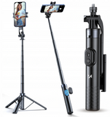 Wozinsky Selfie stick WC1Y30S telescopic tripod 1.3m with phone holder - black
