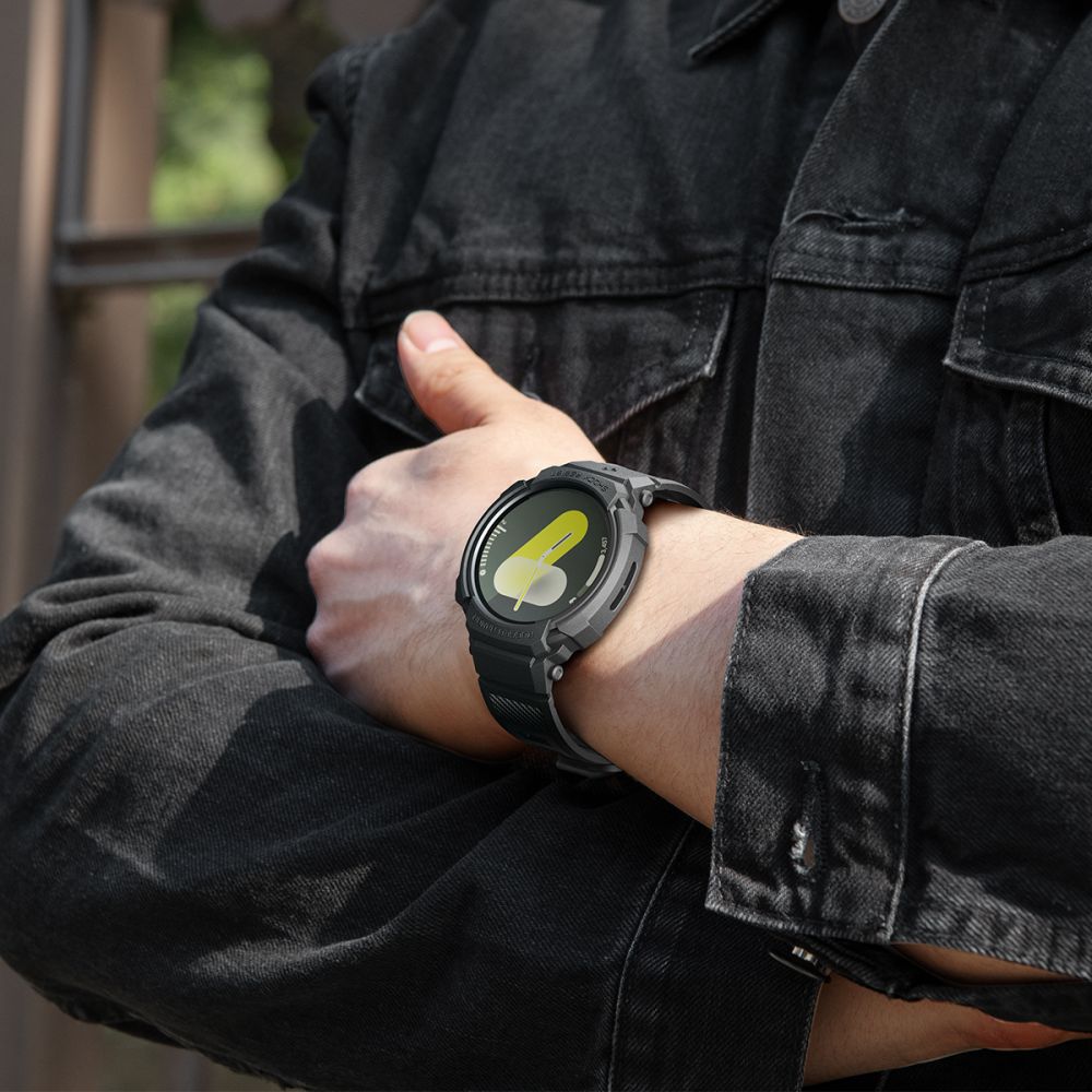 Spigen Rugged Armor Pro Strap for Samsung Galaxy Watch 8 44mm - Matte Black