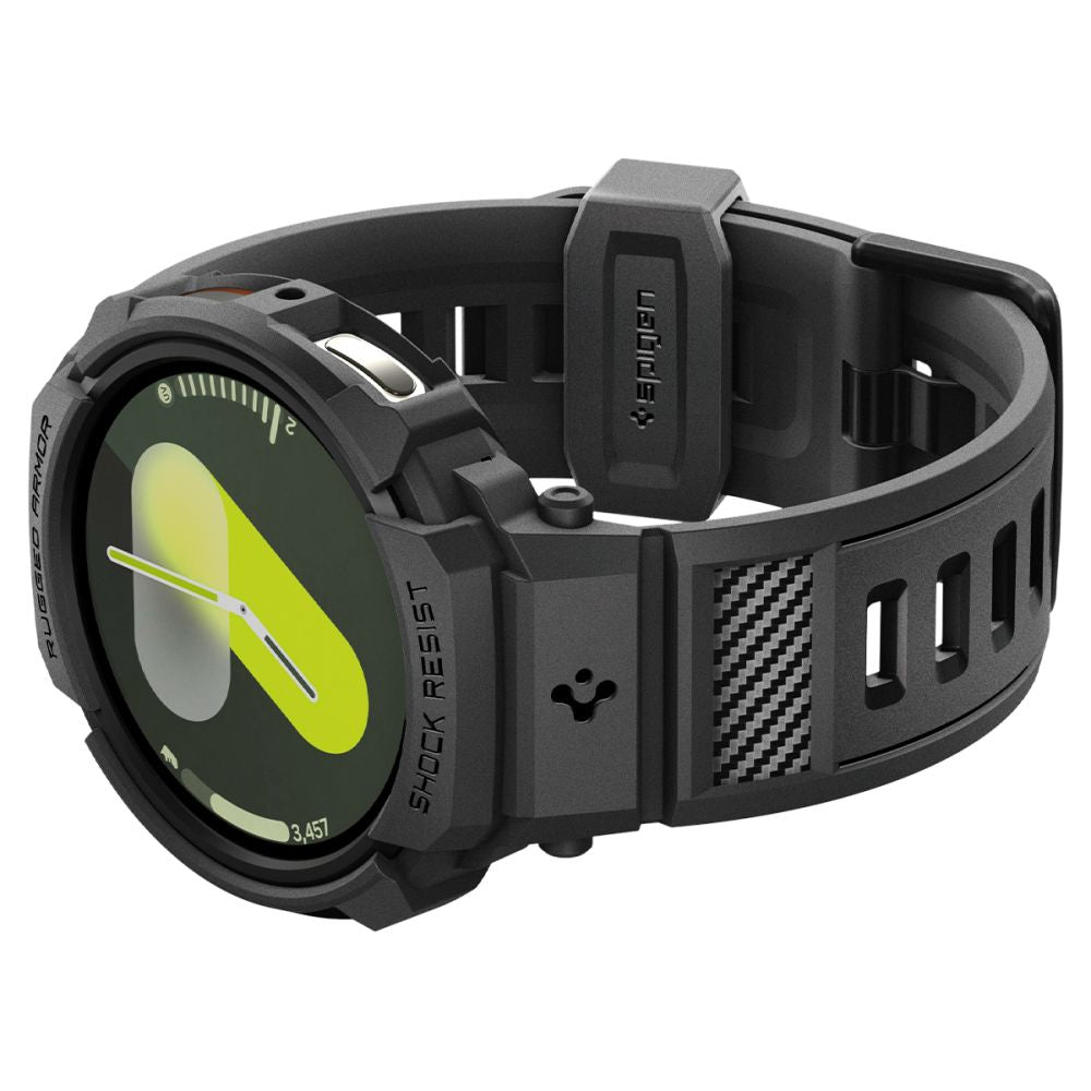 Spigen Rugged Armor Pro Strap for Samsung Galaxy Watch 8 44mm - Matte Black