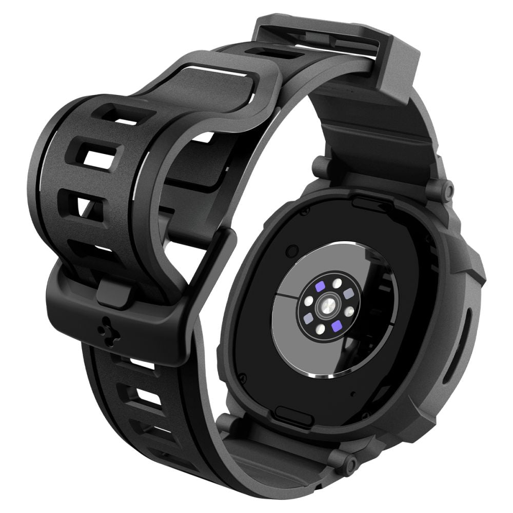 Spigen Rugged Armor Pro Strap for Samsung Galaxy Watch 8 44mm - Matte Black