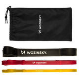 Wozinsky WGO-3 latex resistansbånd - 3 stykker.