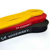 Wozinsky WGO-3 latex resistansbånd - 3 stykker.