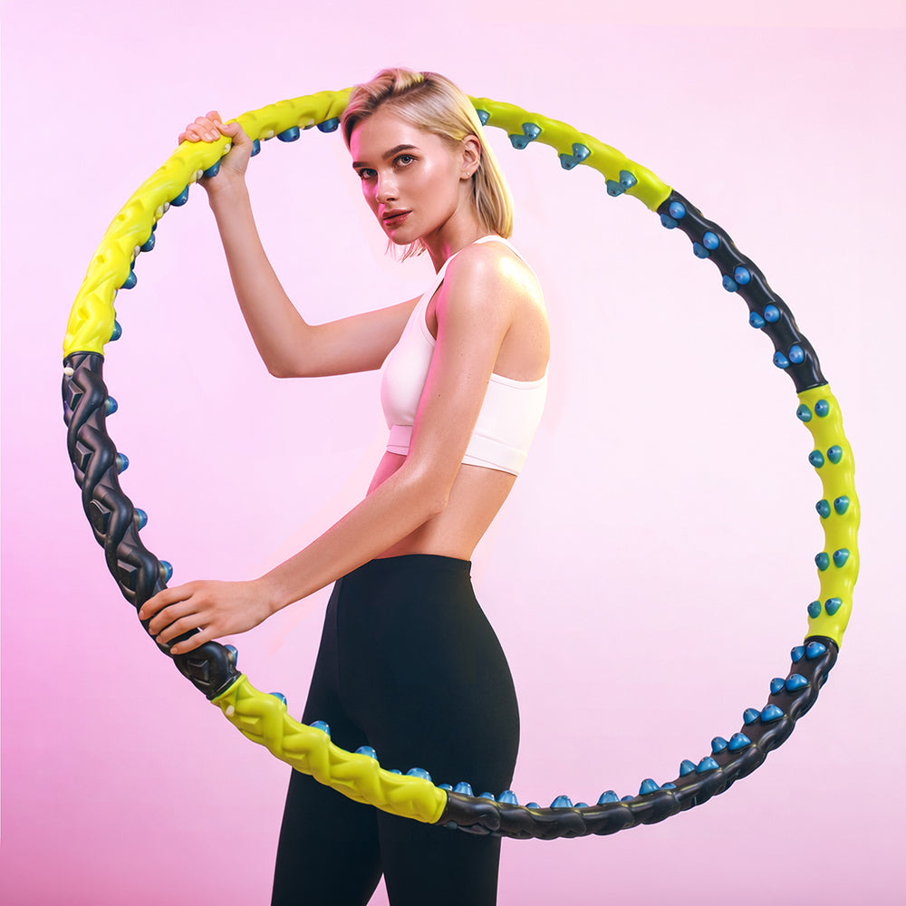 Wozinsky WHH-110 Hula Hoop Massager med Nodules - sort og gul