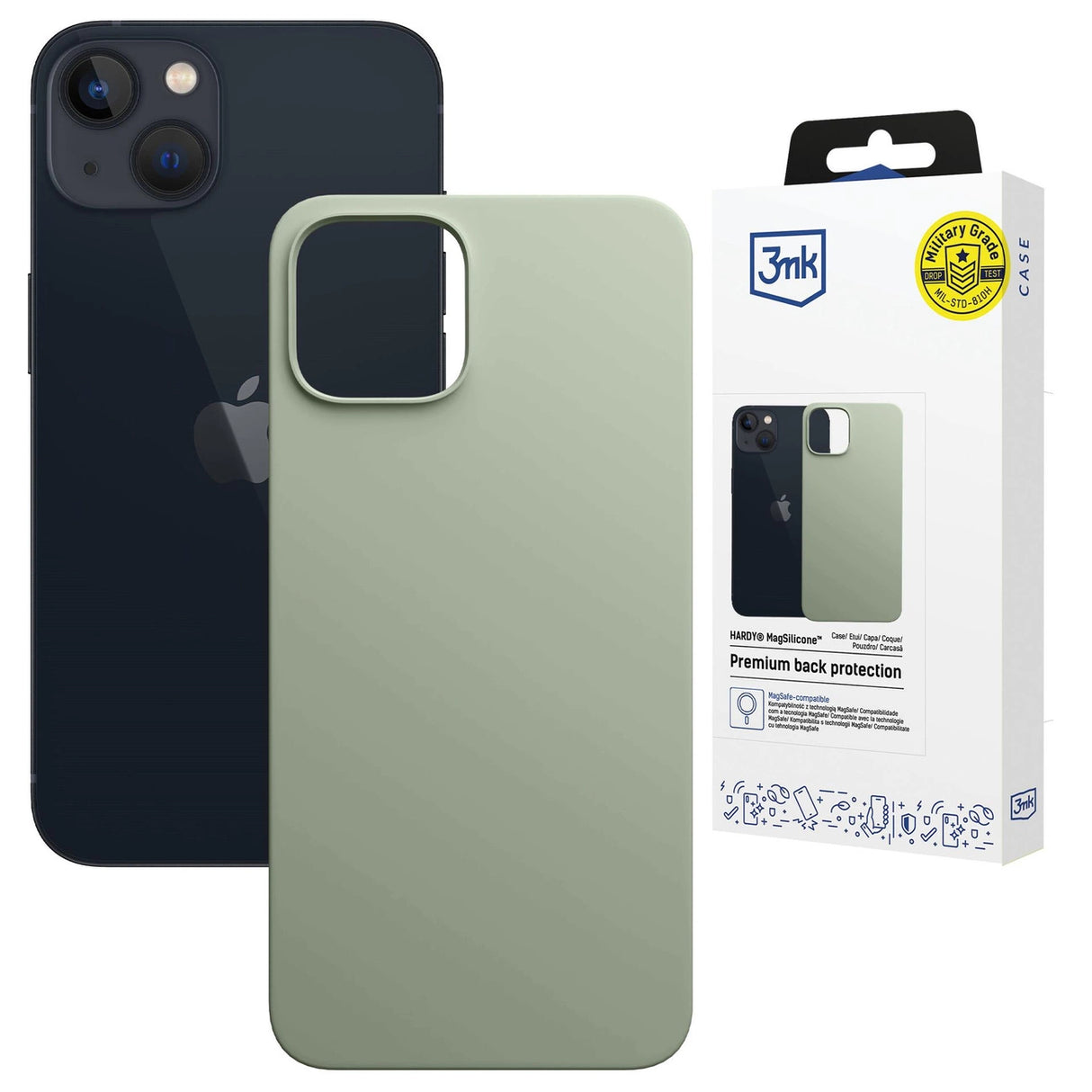 3mk Hardy MagSilicone iPhone 15 Case - Grøn