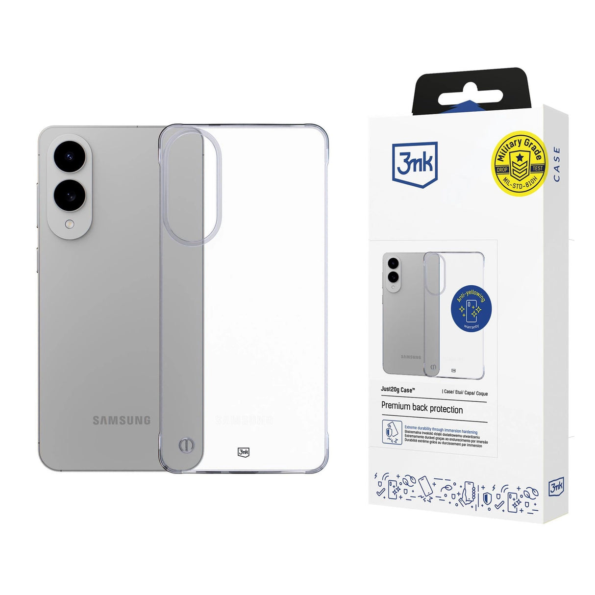 3mk Just20g Clear Case til Samsung Galaxy S25 Edge - gennemsigtigt