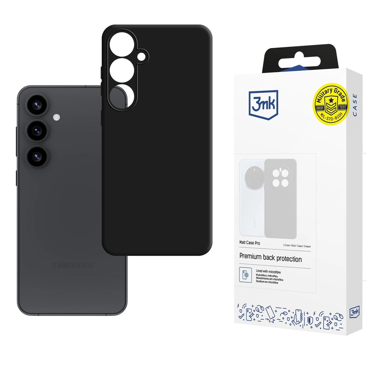 3mk Matt Case Pro til Samsung Galaxy S25+ - matt sort