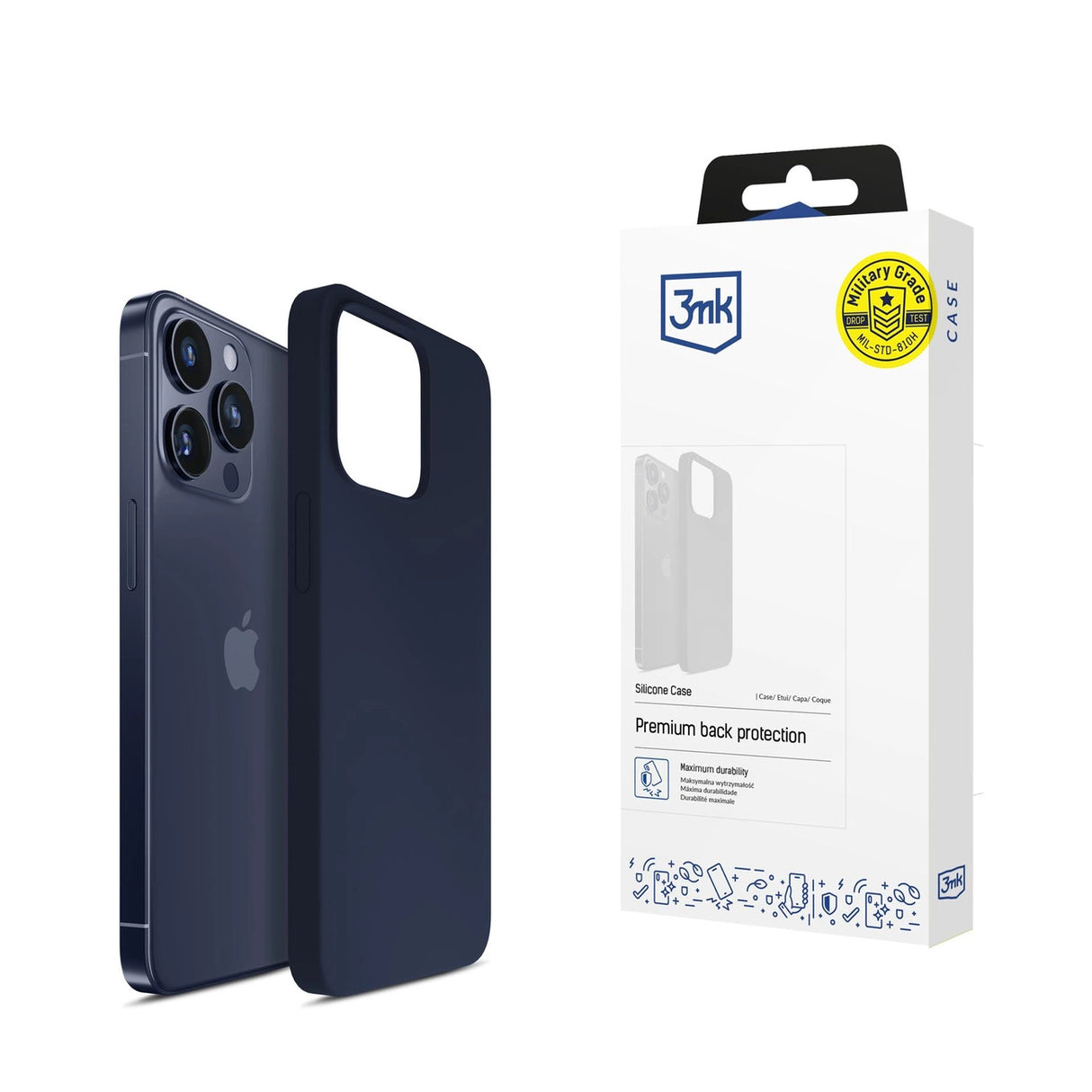 3mk silikonefoder til iPhone 16 Pro - Navy Blue