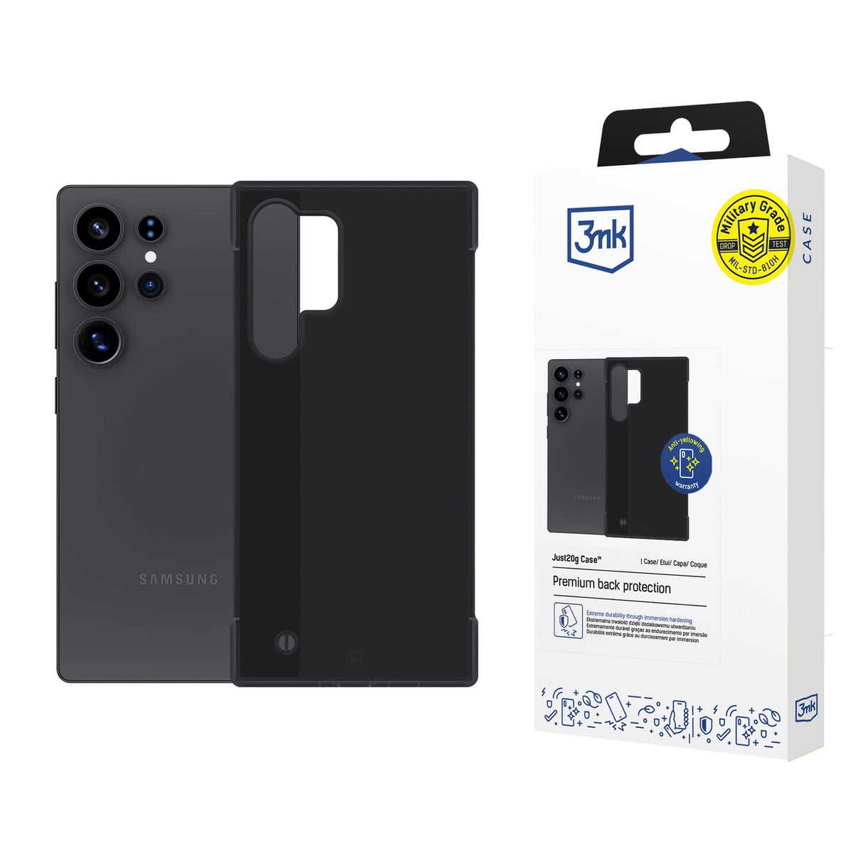 3mk Just20g Matt Case til Samsung Galaxy S25 Ultra - Matte Black