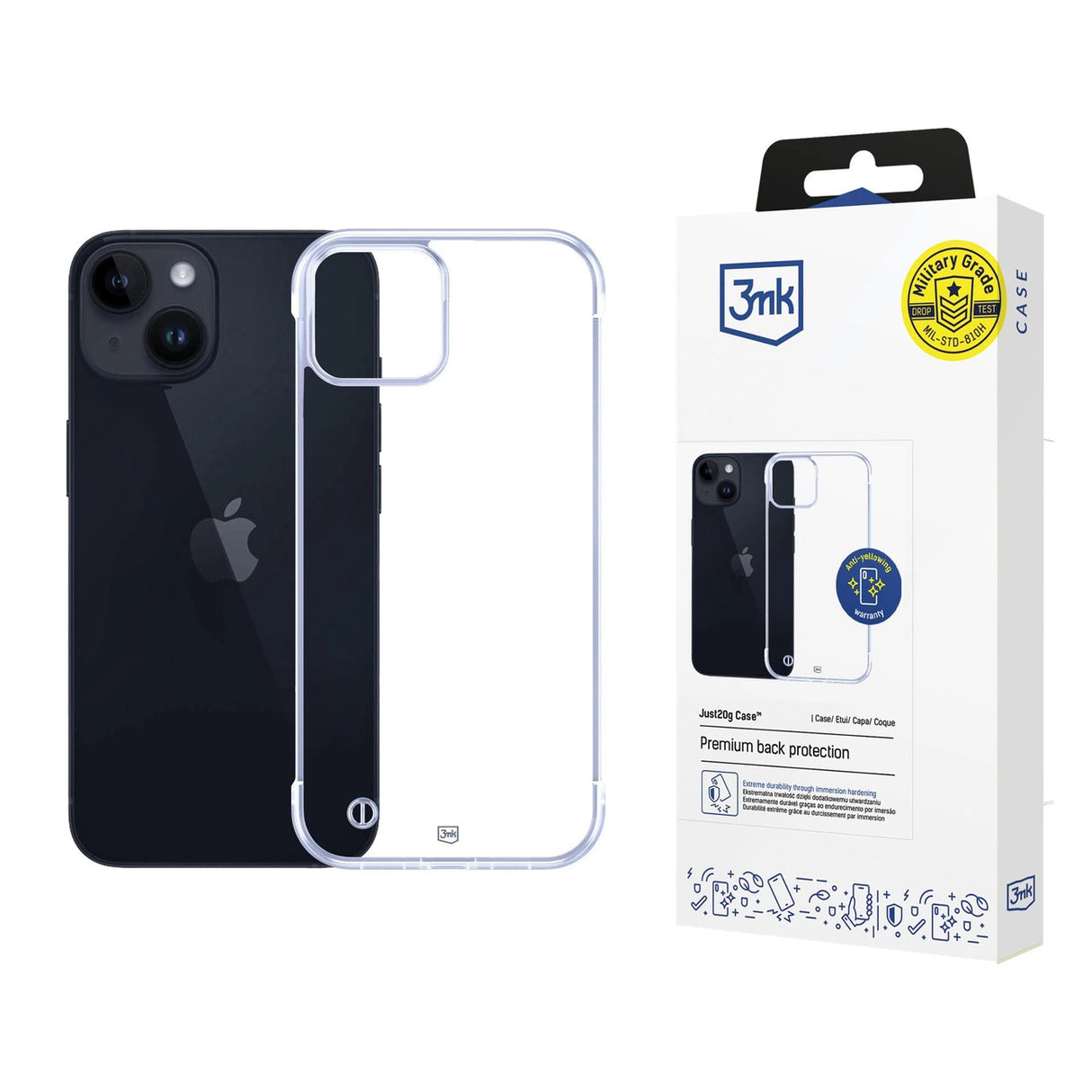 3mk Just20g Clear Case til Apple iPhone 15 Plus - gennemsigtigt