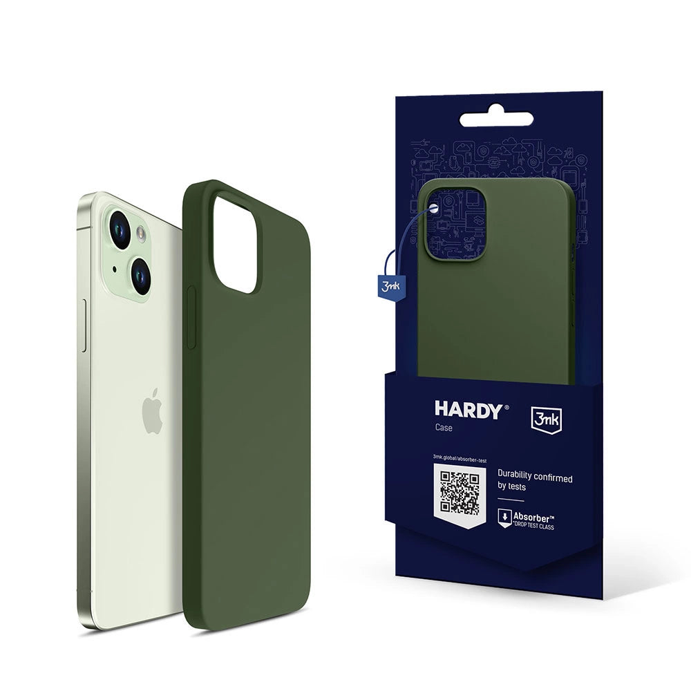 3mk Hardy Silicone MagCase til iPhone 15 Plus - grøn