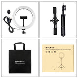 Tripod Mount Puluz med 26cm LED Ring Vlogging 1,1m PKT3070B