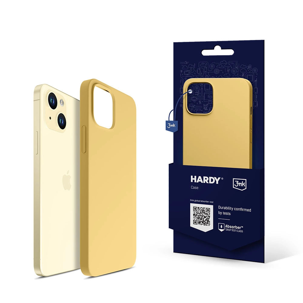 3mk Hardy Silicone MagCase til iPhone 15 Plus - gul