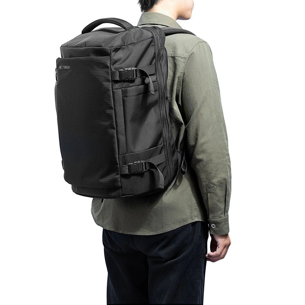 Tech-Protect Defender S40 rygsæk til Ryanair & Wizzar, 20L Laptop - sort