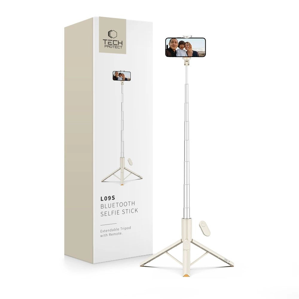 Selfie Stick Tech-Protect L09S med stativ - beige