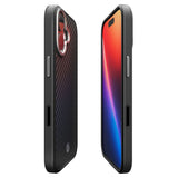 Spigen Enzo Aramid "T" MagSafe-fodral til iPhone 17 - sort og sølv