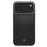 Spigen Enzo Aramid "T" MagSafe Case til iPhone 17 Pro - sort og sølv