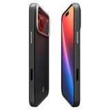 Spigen Enzo Aramid "T" MagSafe Case til iPhone 17 Pro - sort og sølv