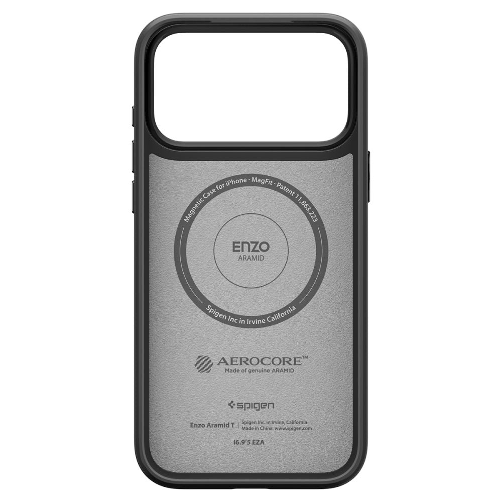 Spigen Enzo Aramid "T" MagSafe-fodral til iPhone 17 Pro Max - sort