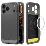 Spigen Rugged Armor Mag MagSafe Case til iPhone 17 Pro - Grå