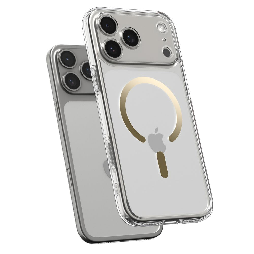 Spigen Ultra Hybrid MagSafe Case til iPhone 17 Pro Max - gennemsigtigt guld