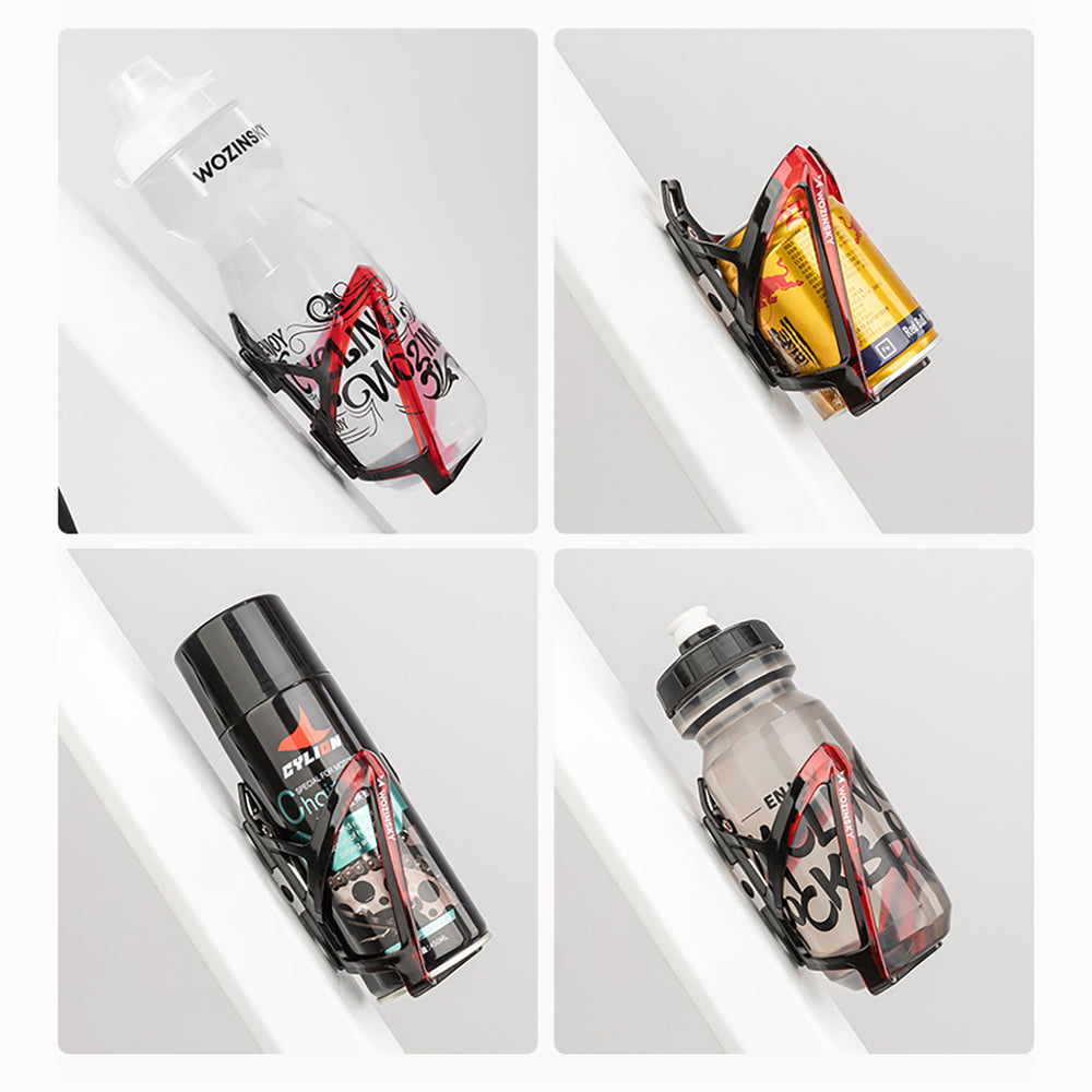 Wozinsky WUR-01BR Bike Bottle Holder Basket - sort og rød