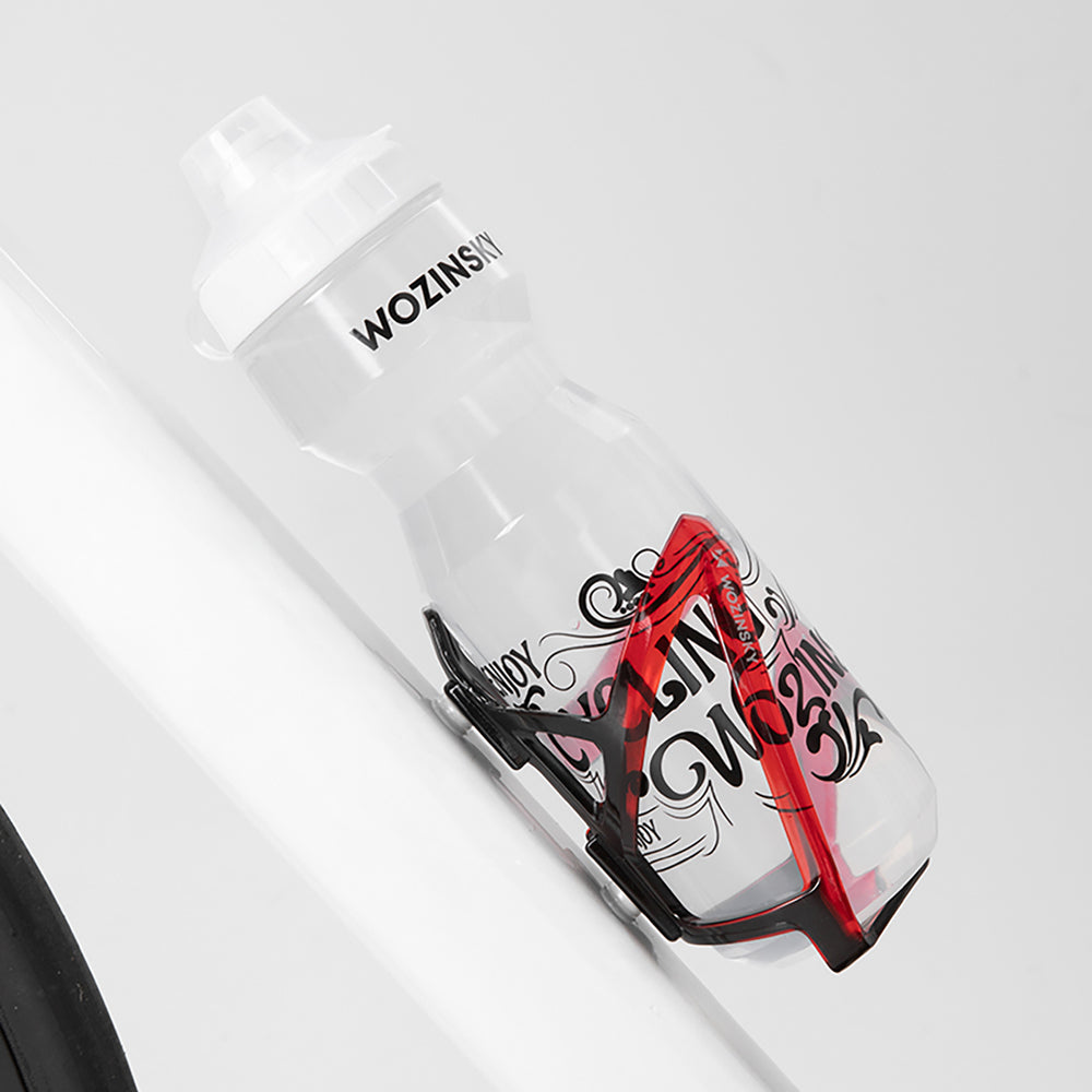 Wozinsky WUR-01BR Bike Bottle Holder Basket - sort og rød