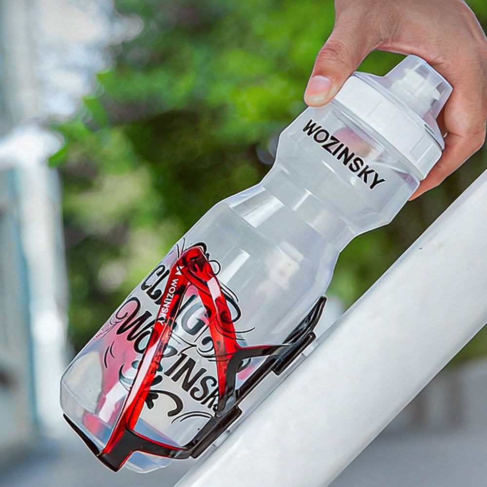 Wozinsky WUR-01BR Bike Bottle Holder Basket - sort og rød