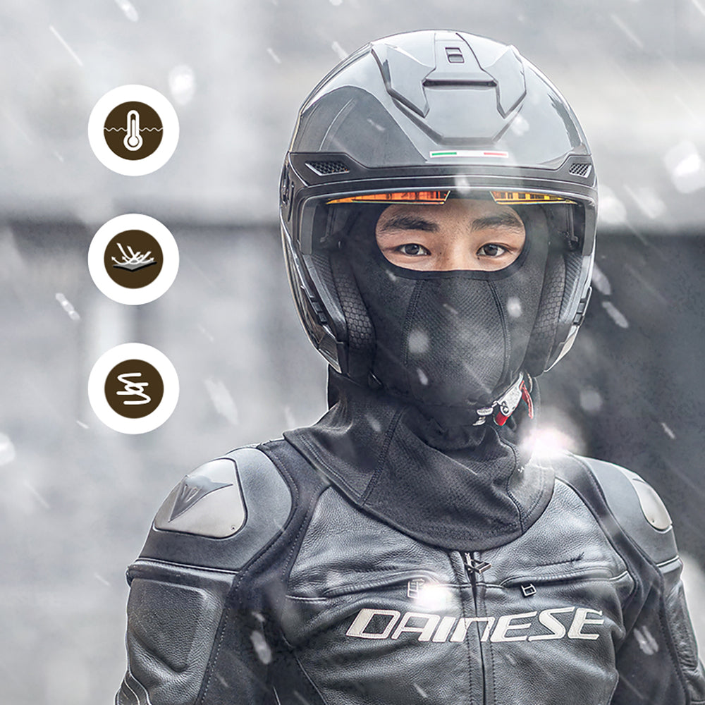 Wozinsky WKM-03B ansigtsmaske motorcykel cykel vinter balaclava - sort