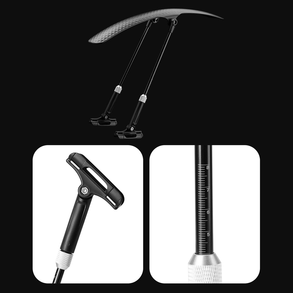 Wozinsky WBR-01 universel justerbar cykelfender - sort