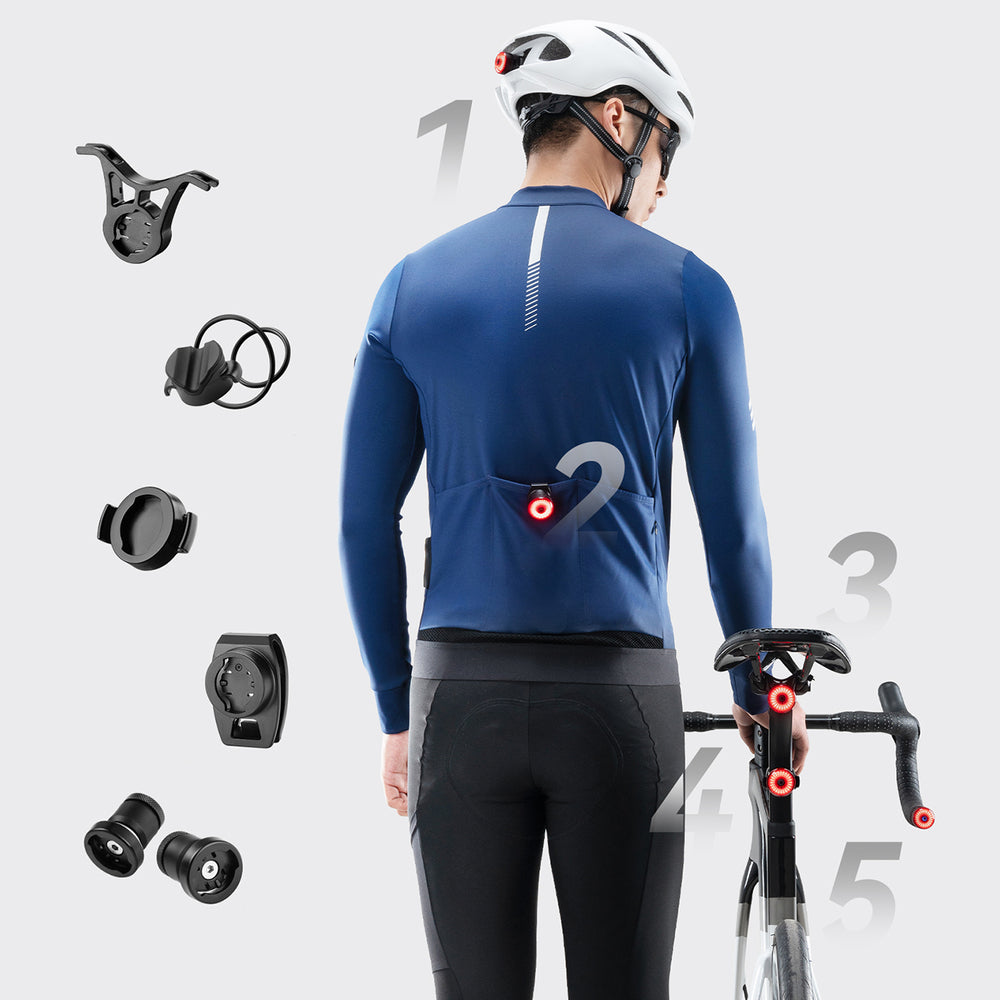 Wozinsky WIS-01 vandtæt Smart Tail Lights 2 stykker - sort