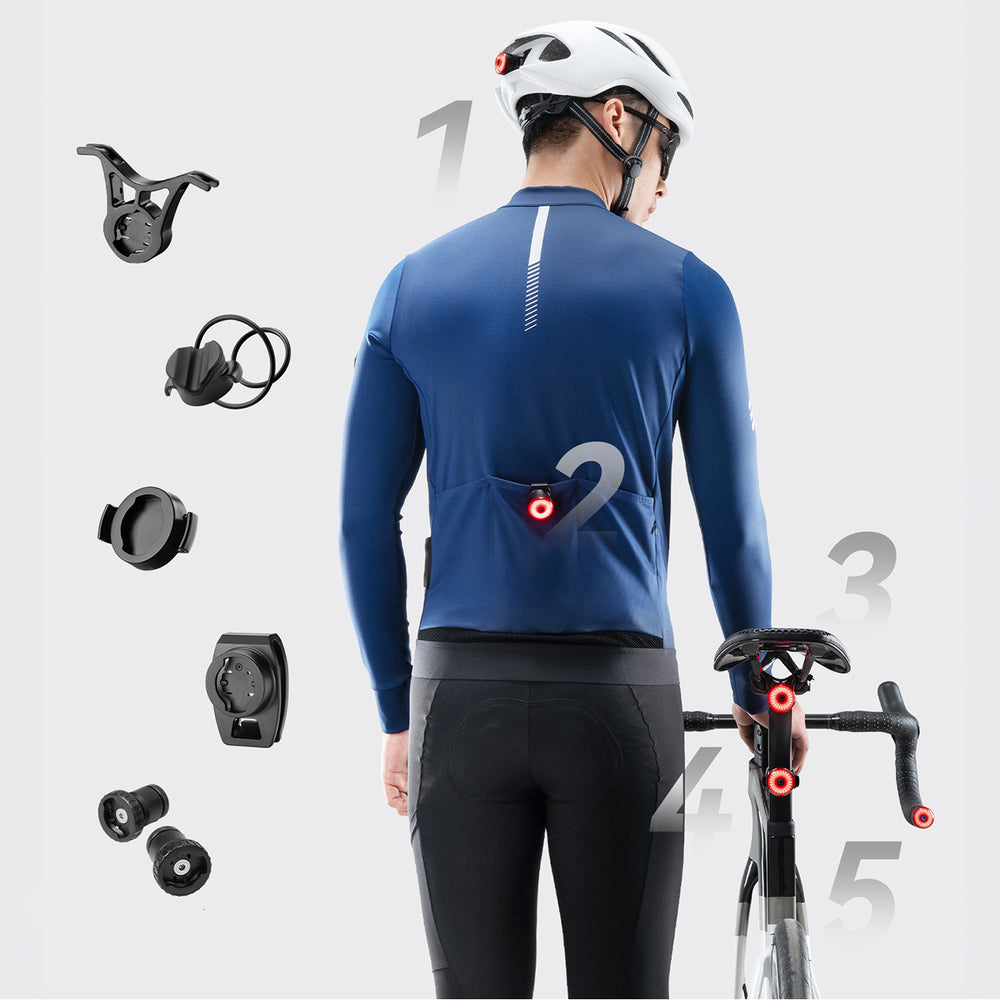 Wozinsky WIS-02 Vandtæt Smart Tail Light 1 pc - sort