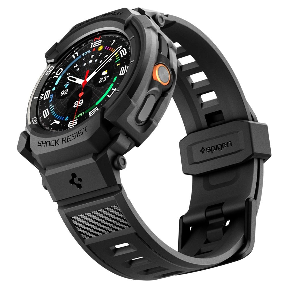 Spigen Rugged Armor Pro Strap til Samsung Galaxy Watch 8 Classic 46 mm - Matte Black