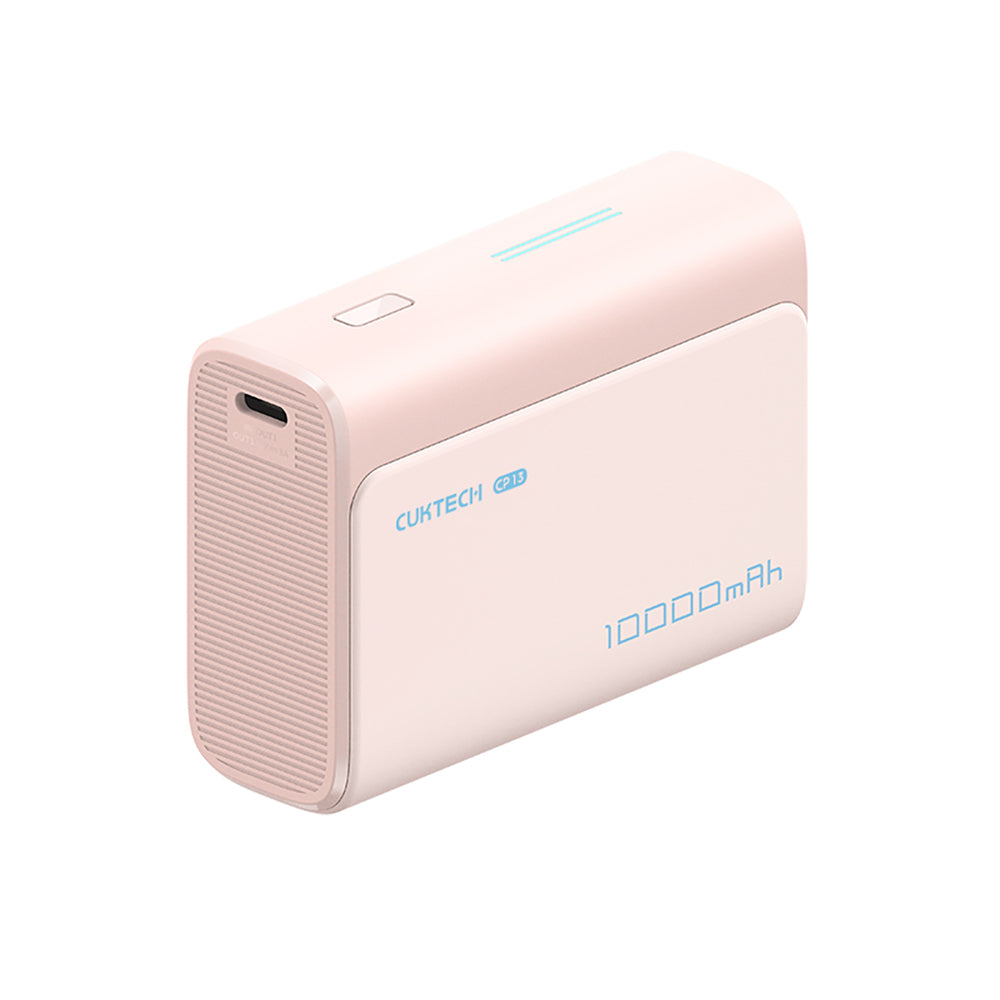 Powerbank Cuktech CP13 30W 10000mAh USB-C + USB-A - lyserød