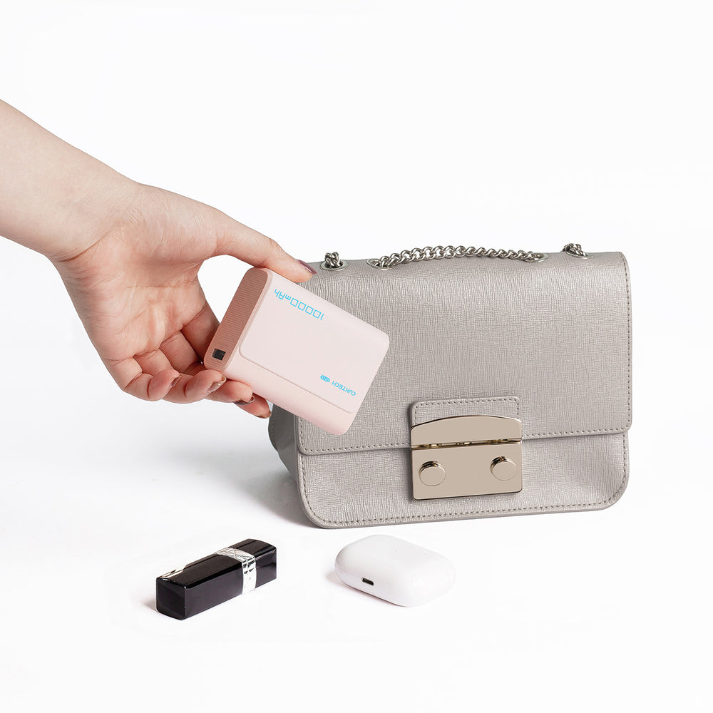 Powerbank Cuktech CP13 30W 10000mAh USB-C + USB-A - lyserød