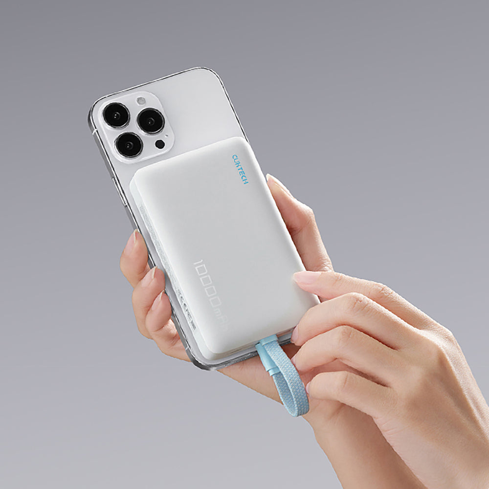 Cuktech CP132ML 10000 mAh Magnetisk Power Bank - hvid
