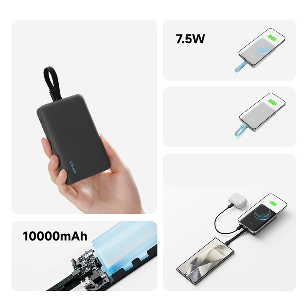 Cuktech CP132ML 10000 mAh Magnetisk Power Bank - hvid
