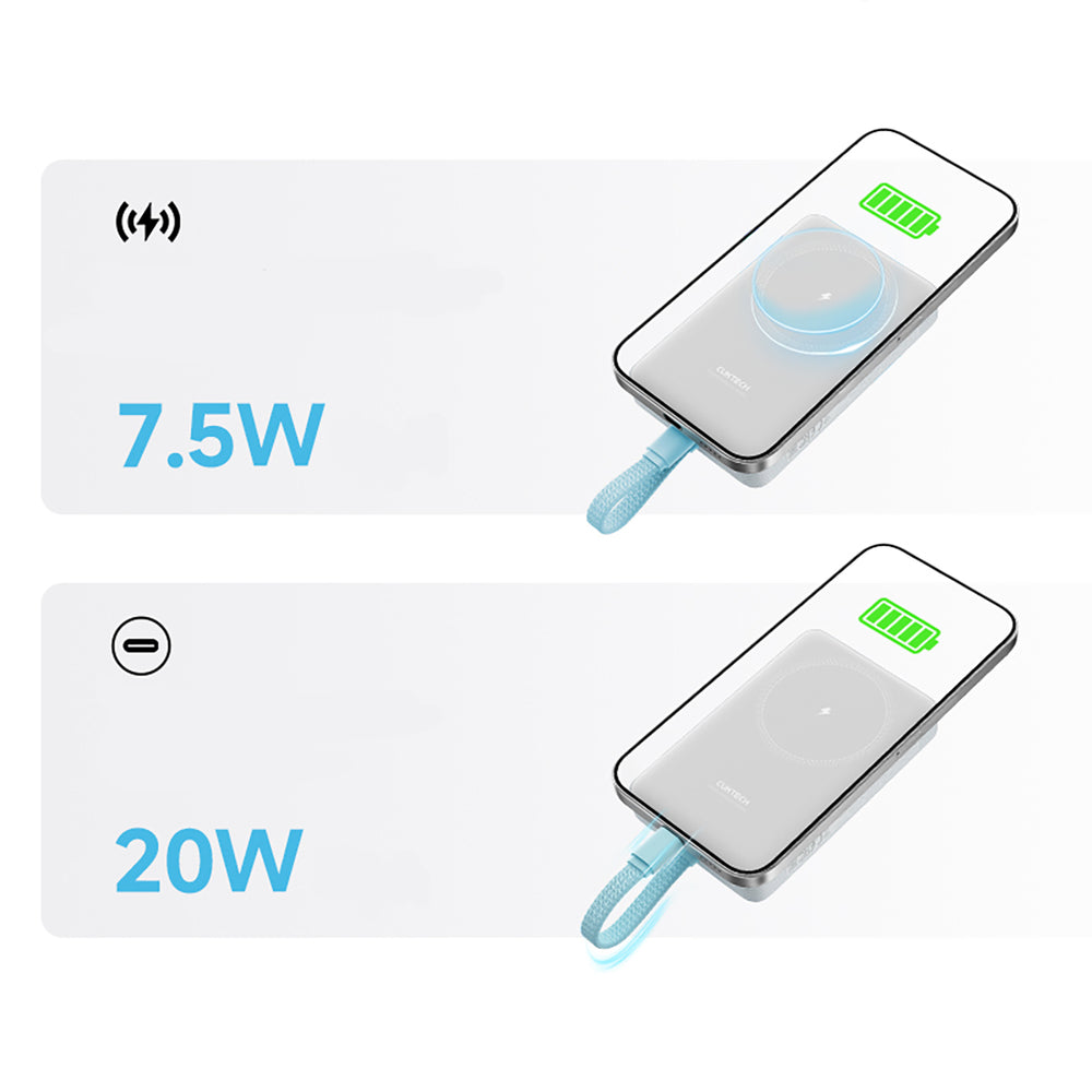 Cuktech CP132ML 10000 mAh Magnetisk Power Bank - hvid