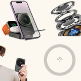 Dudao A11 Max 15W 3-i-1-induktiv ladestation Kompatibel med MagSafe - Grå