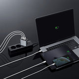 Cuktech 65W GaN 2xUSB-C 1xUSB-A Wall Charger - Grå