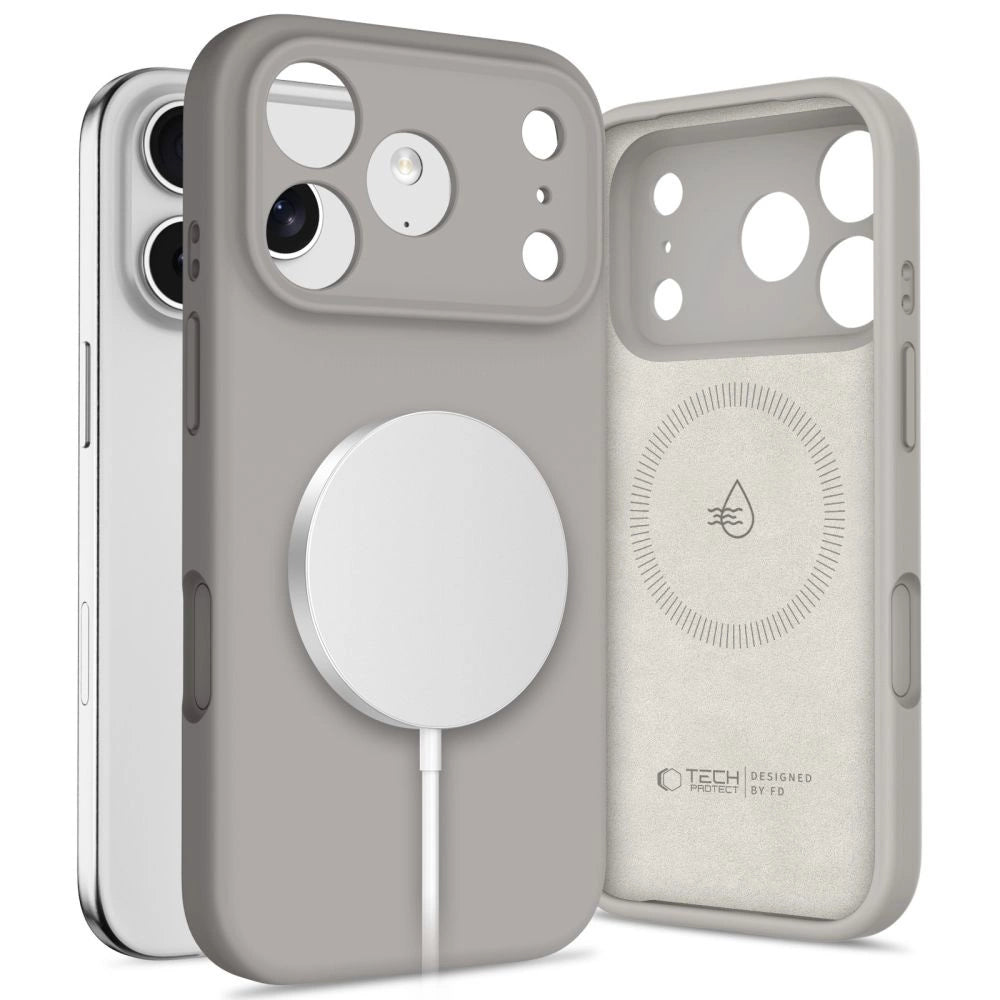 Tech-Protect Silicone MagSafe Case for iPhone 17 Pro Max - Gray