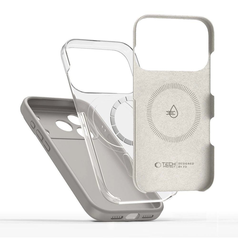 Tech-Protect Silicone MagSafe Case for iPhone 17 Pro Max - Gray