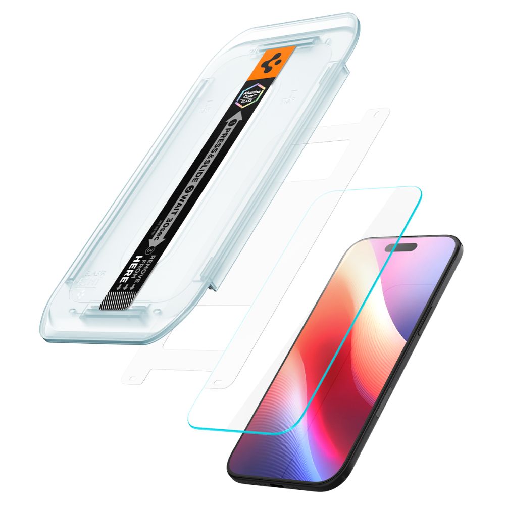 Spigen Glas.TR EZ Fit 2-pack hærdet glas til iPhone 17 Air - gennemsigtigt