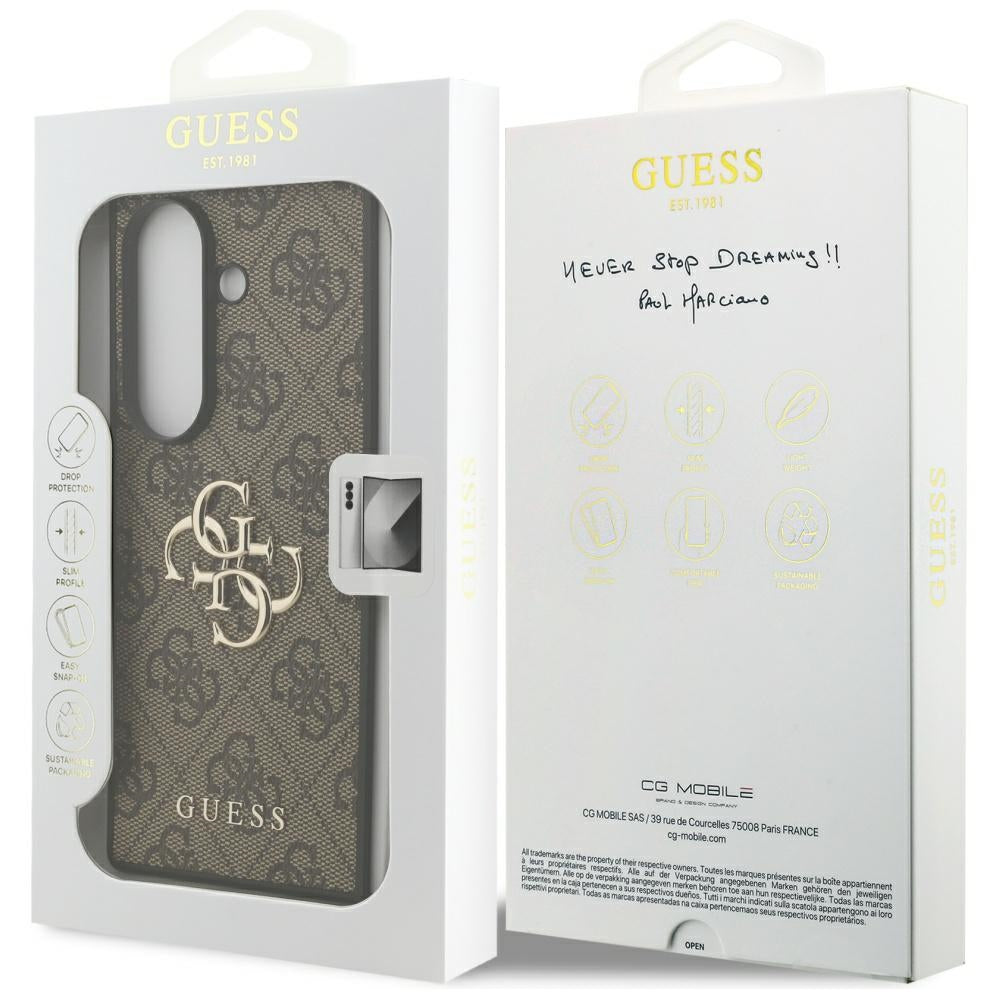Guess Big 4G Logo Classic Logo Case til Samsung Galaxy Z Fold7 - Brunt