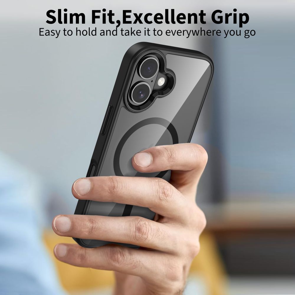 Tech-Protect MagMat MagSafe Case til iPhone 17 - klar sort