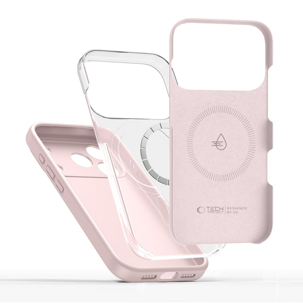 Tech-Protect Silicone MagSafe Case til iPhone 17 Pro - Pink