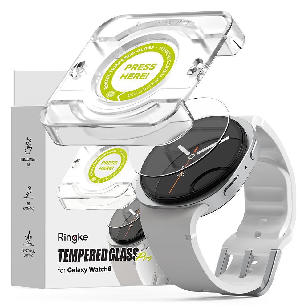 Ringke temperet glas Pro 2-pakke til Samsung Galaxy Watch 8 44mm - gennemsigtigt