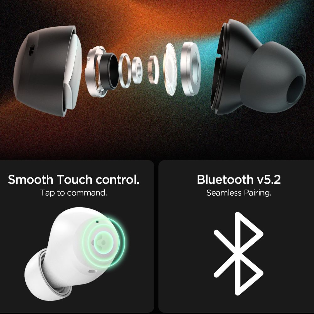 Spigen SA2401 ANC Pro trådløse hovedtelefoner - sort