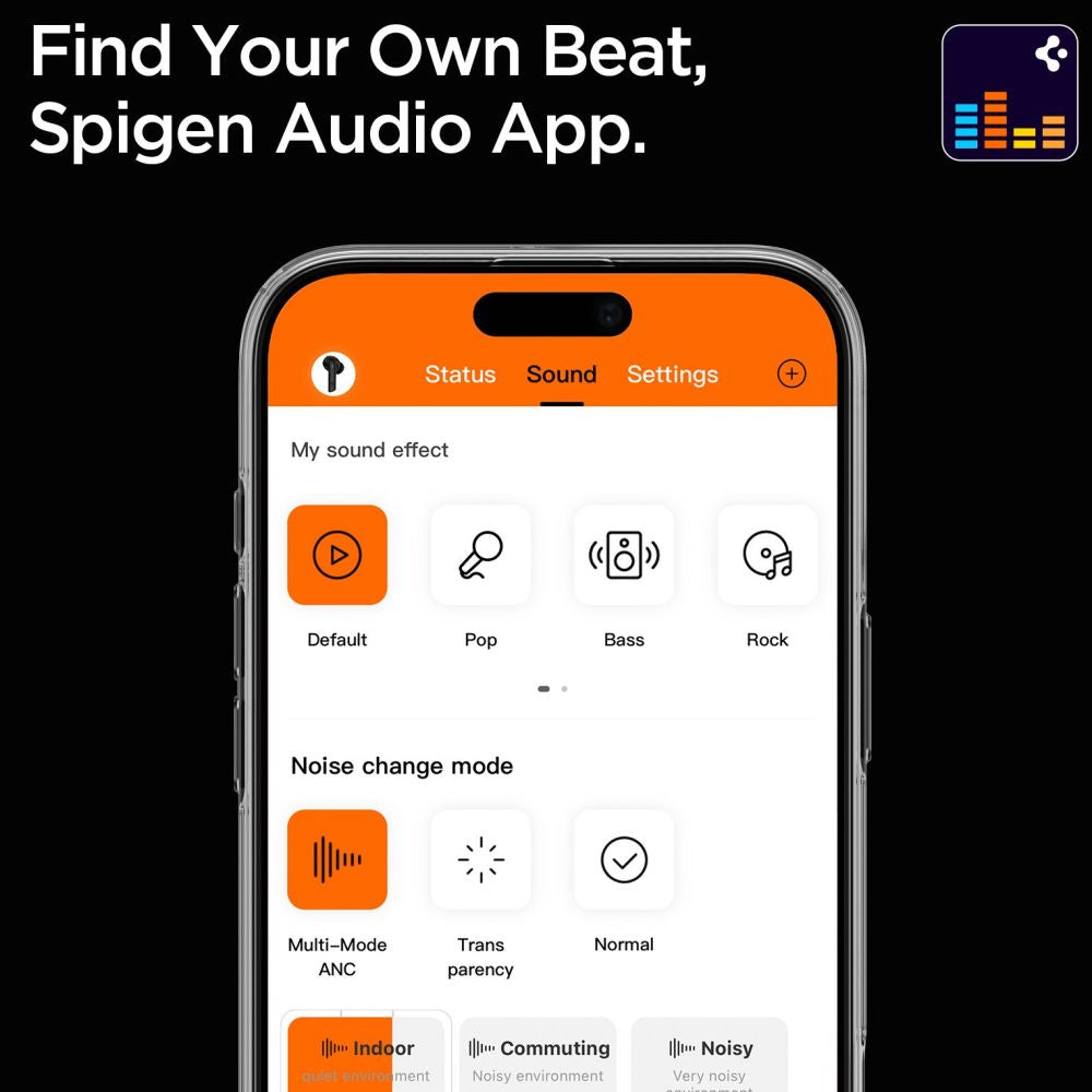 Spigen SA2401 ANC Pro trådløse hovedtelefoner - sort